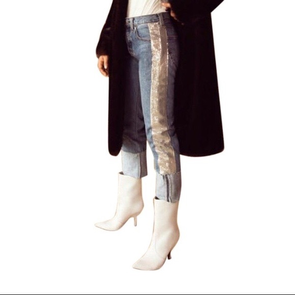 Levi's Denim - KENDALL + KYLIE Silver Sequins Repurposed Levi’s